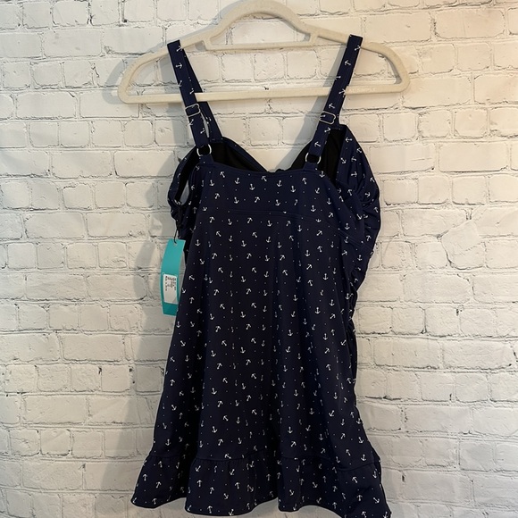 Nwt Septangle one piece skirted nautical bathing suit - Picture 5 of 9